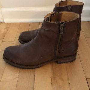 SOLD Frye Ankle Boots (Taupe/Mocha Brown) SOLD